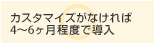 �J�X�^�}�C�Y���Ȃ����4�`6�������x�œ���